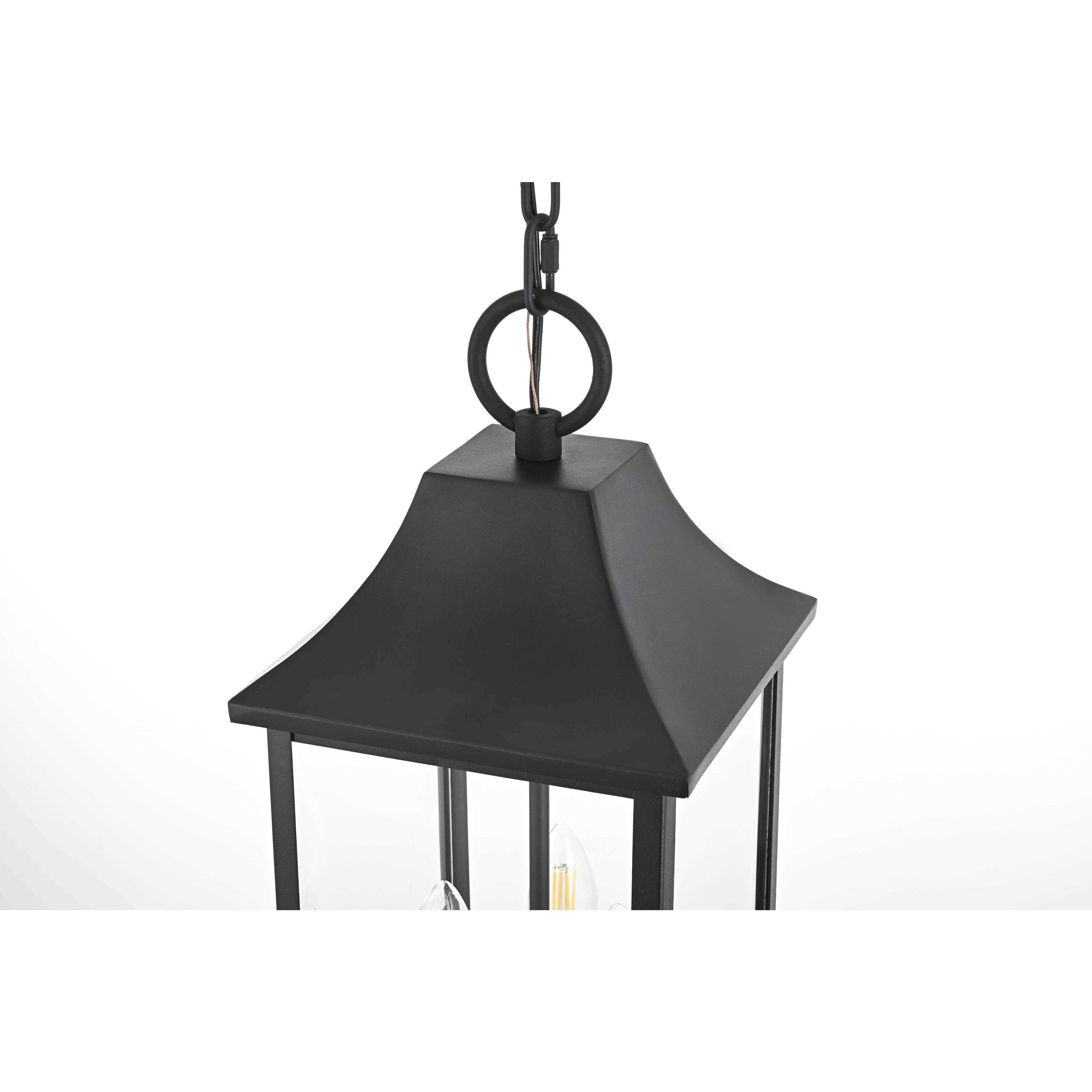 Shepard 3 Light 8 inch Black Outdoor Pendant