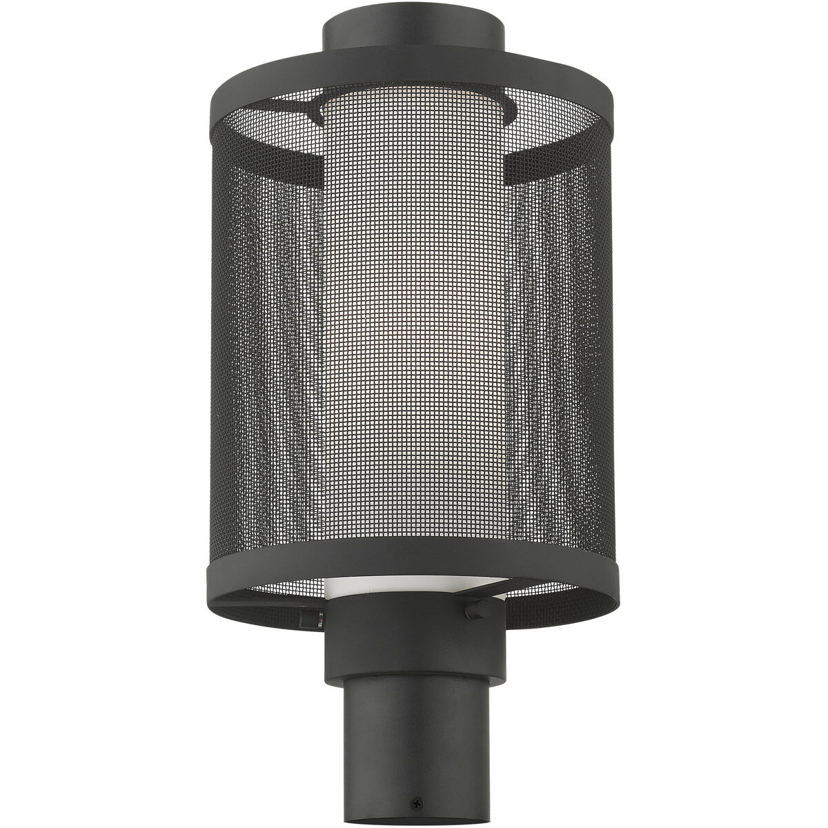 Nottingham 1 Light 18 inch Textured Black Outdoor Post Top Lantern