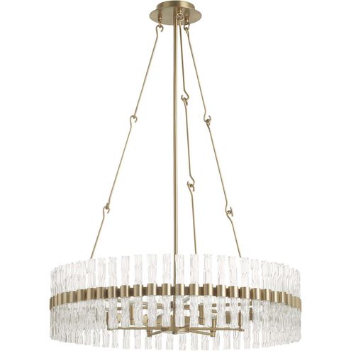 Nobel 6 Light 35.5 inch Aged Brass Chandelier Ceiling Light