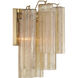 Addis Bath Wall Light in Tronchi Glass Amber