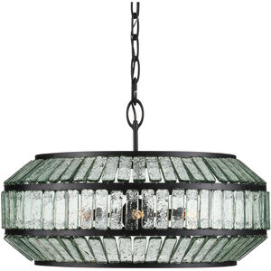 Centurion 6 Light 28.75 inch Clear and Satin Black Chandelier Ceiling Light