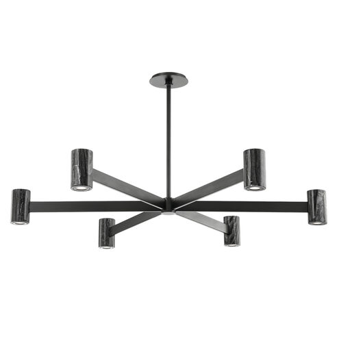 Predock LED 45 inch Black Brass Chandelier Ceiling Light