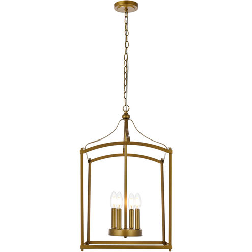Janet 4 Light 15 inch Brass Pendant Ceiling Light