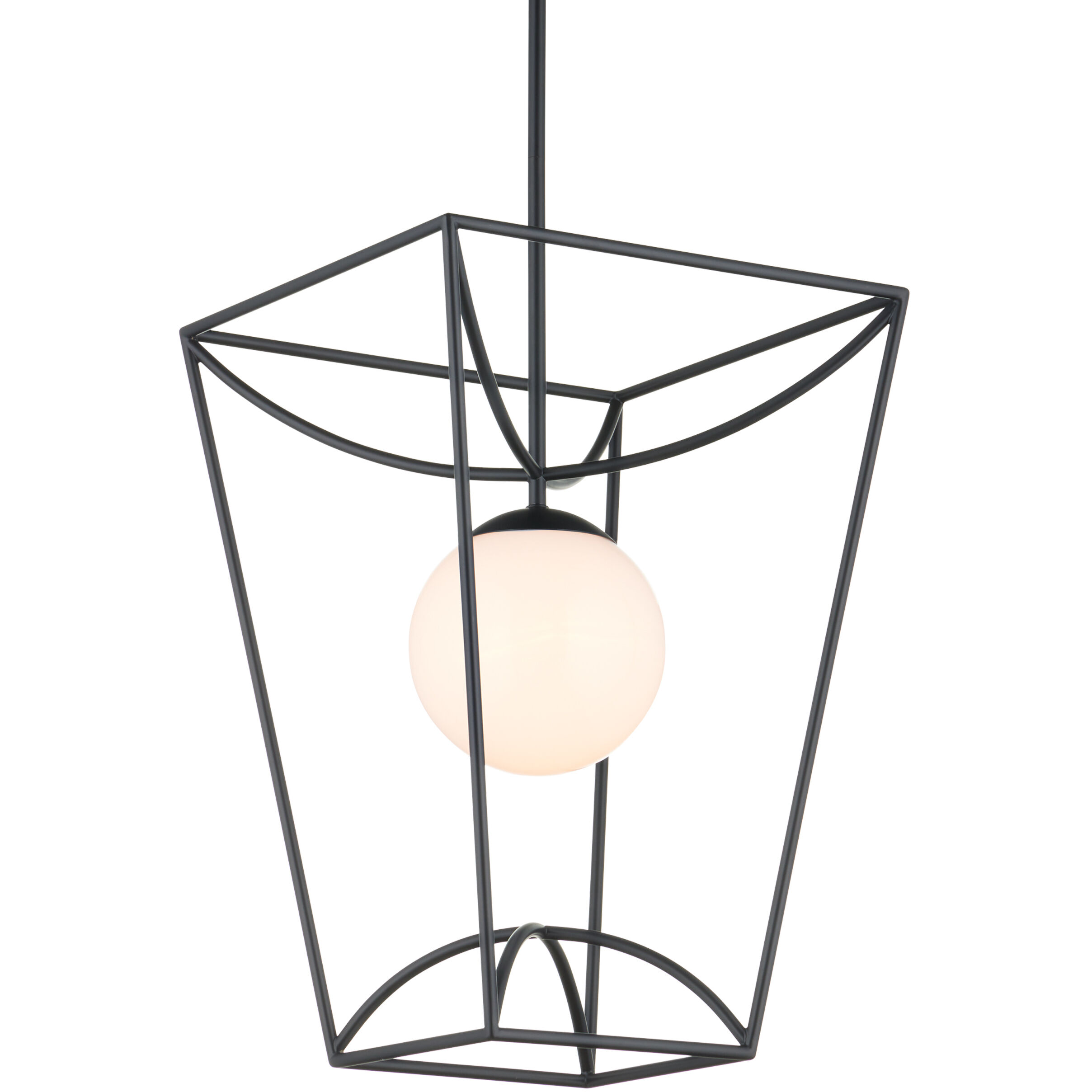 Rochefort 1 Light 14 inch Black/White Indoor/Outdoor Lantern Pendant Ceiling Light, Small