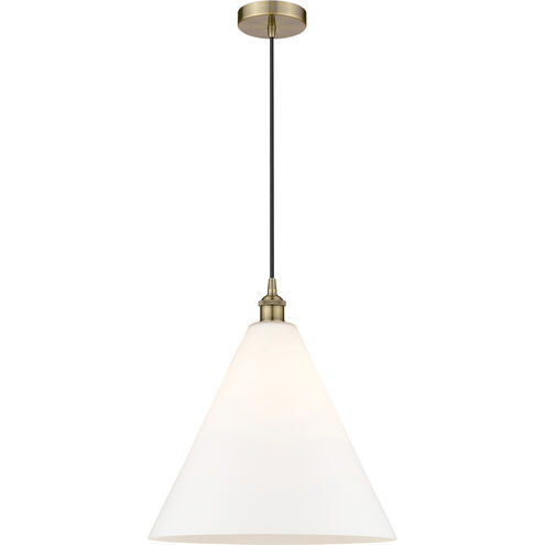 Berkshire 1 Light 16 inch Antique Brass Mini Pendant Ceiling Light