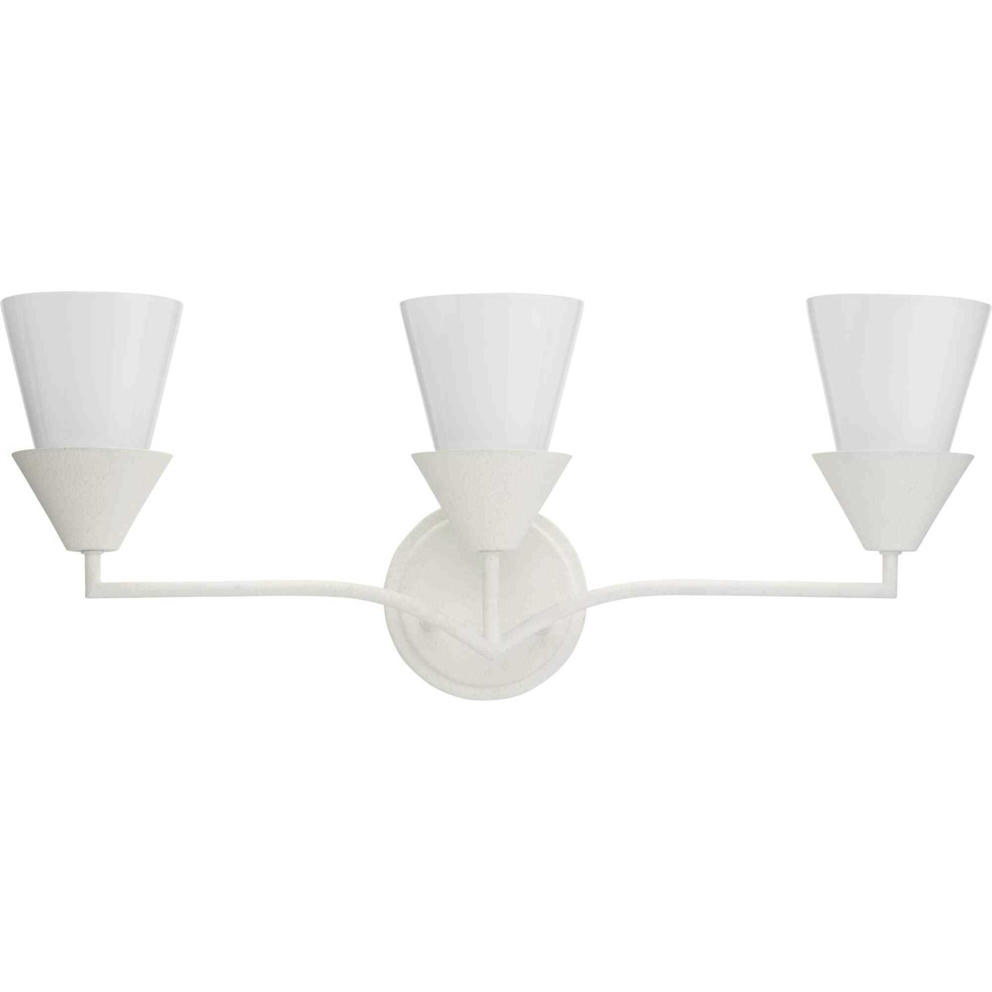 Pinellas 3 Light 24 inch White Plaster Vanity Light Wall Light, Design Series