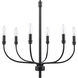 Newland 6 Light 21 inch Matte Black Chandelier Ceiling Light