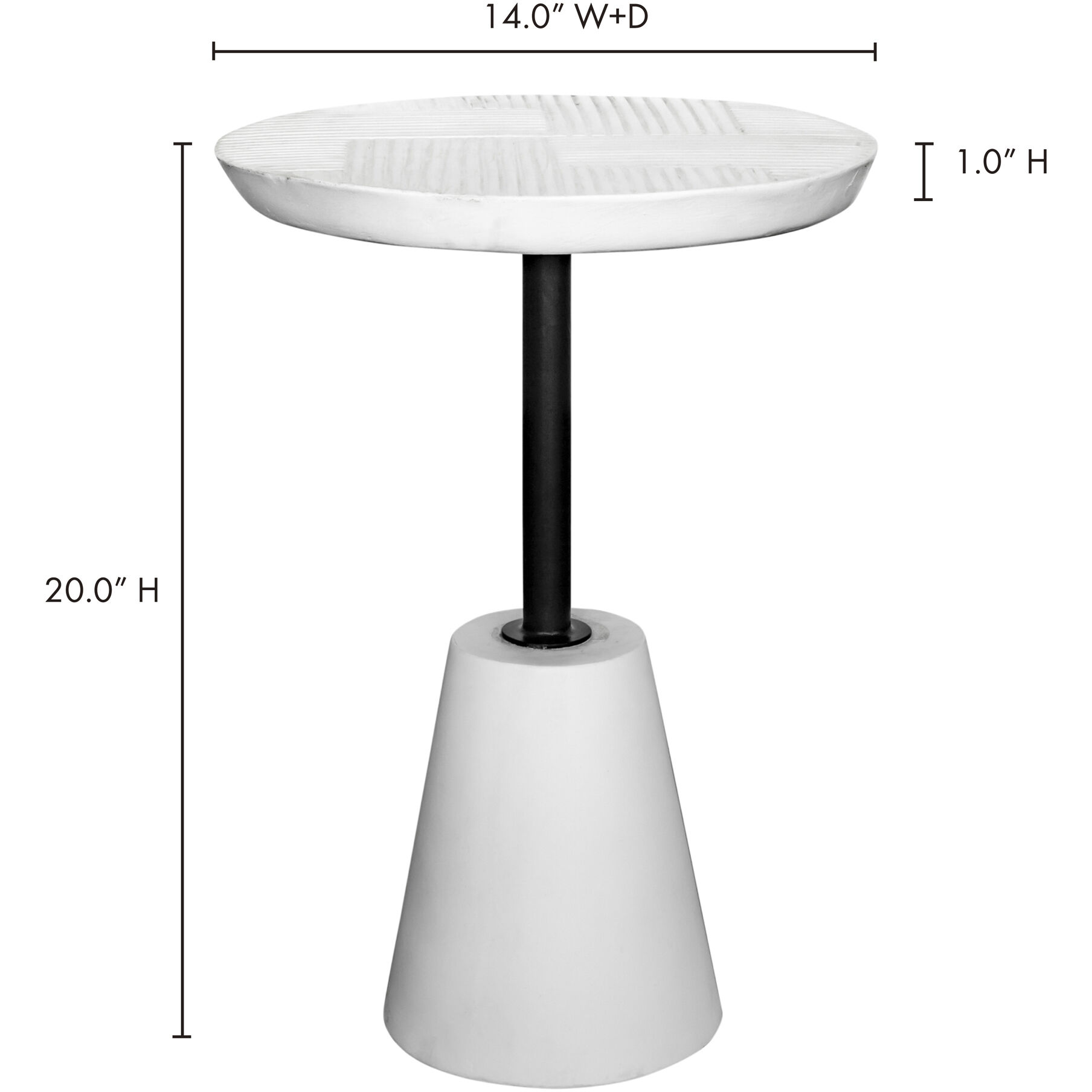 Foundation 20 X 13 inch White Outdoor Accent Table