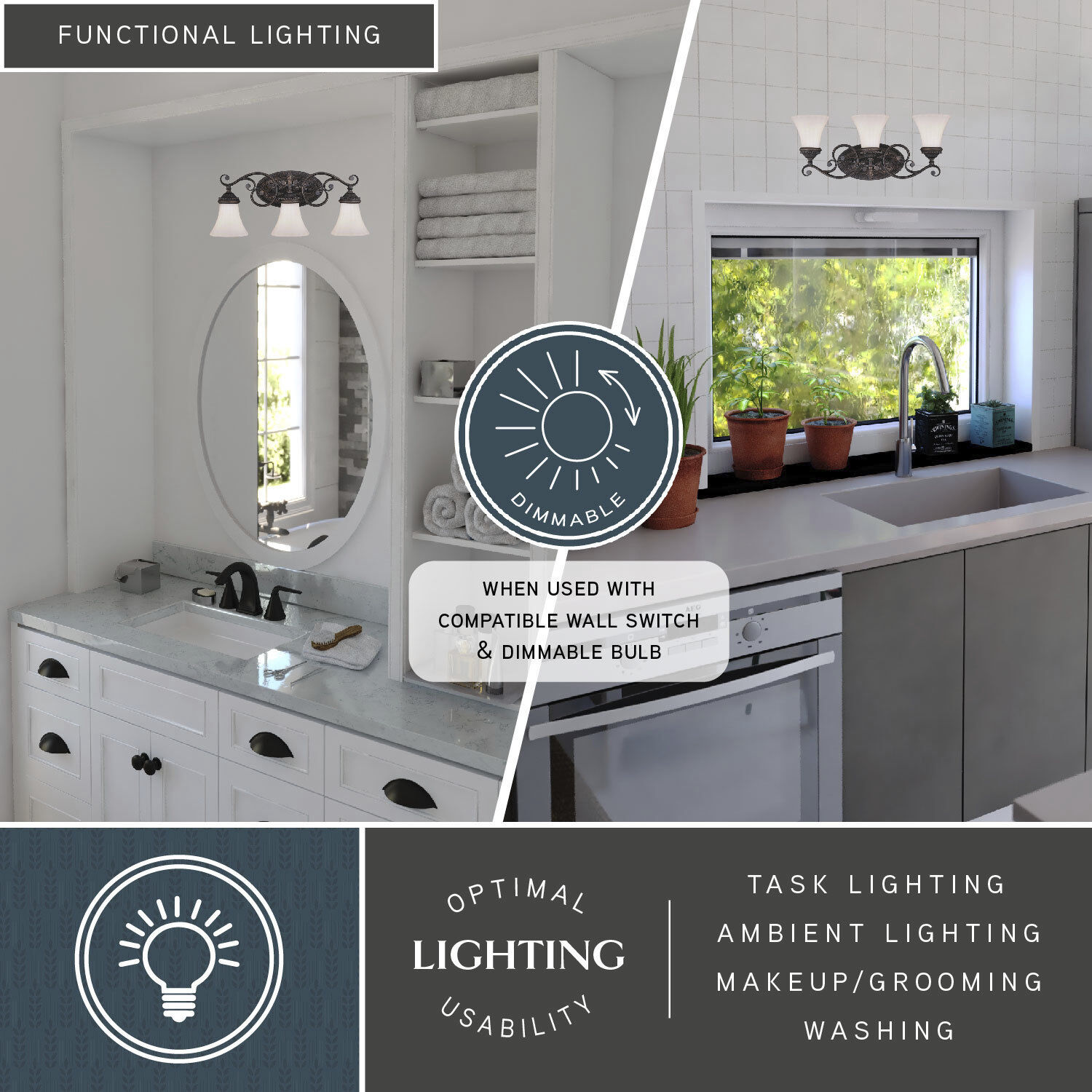 Avenant LED 23 inch Venetian Bronze Bathroom Light Wall Light