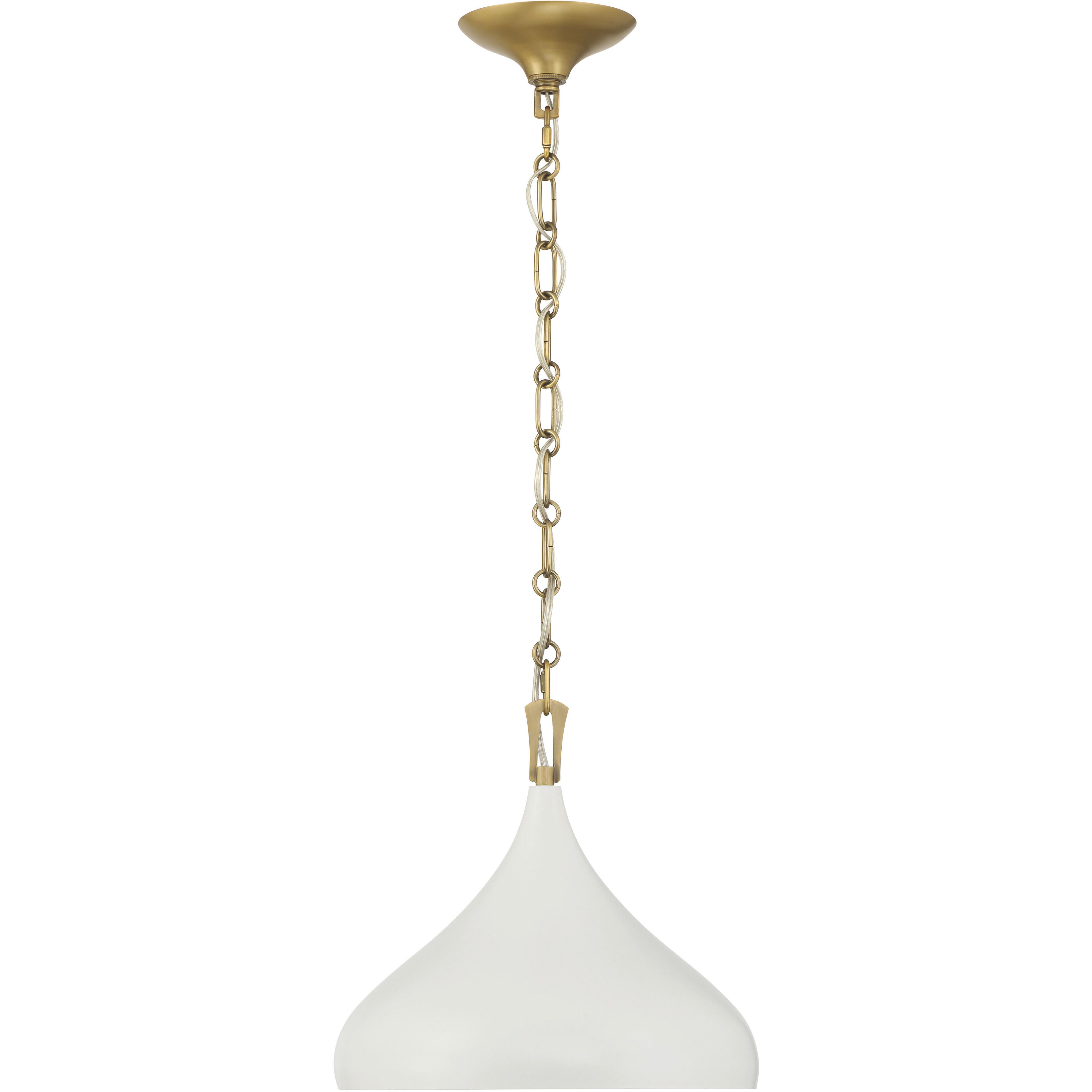 Cedar Lane 1 Light 12.75 inch Legacy Brass and Off White Cream Pendant Ceiling Light