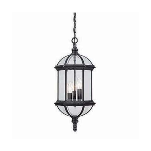 Dover 3 Light 10 inch Matte Black Exterior Hanging Lantern