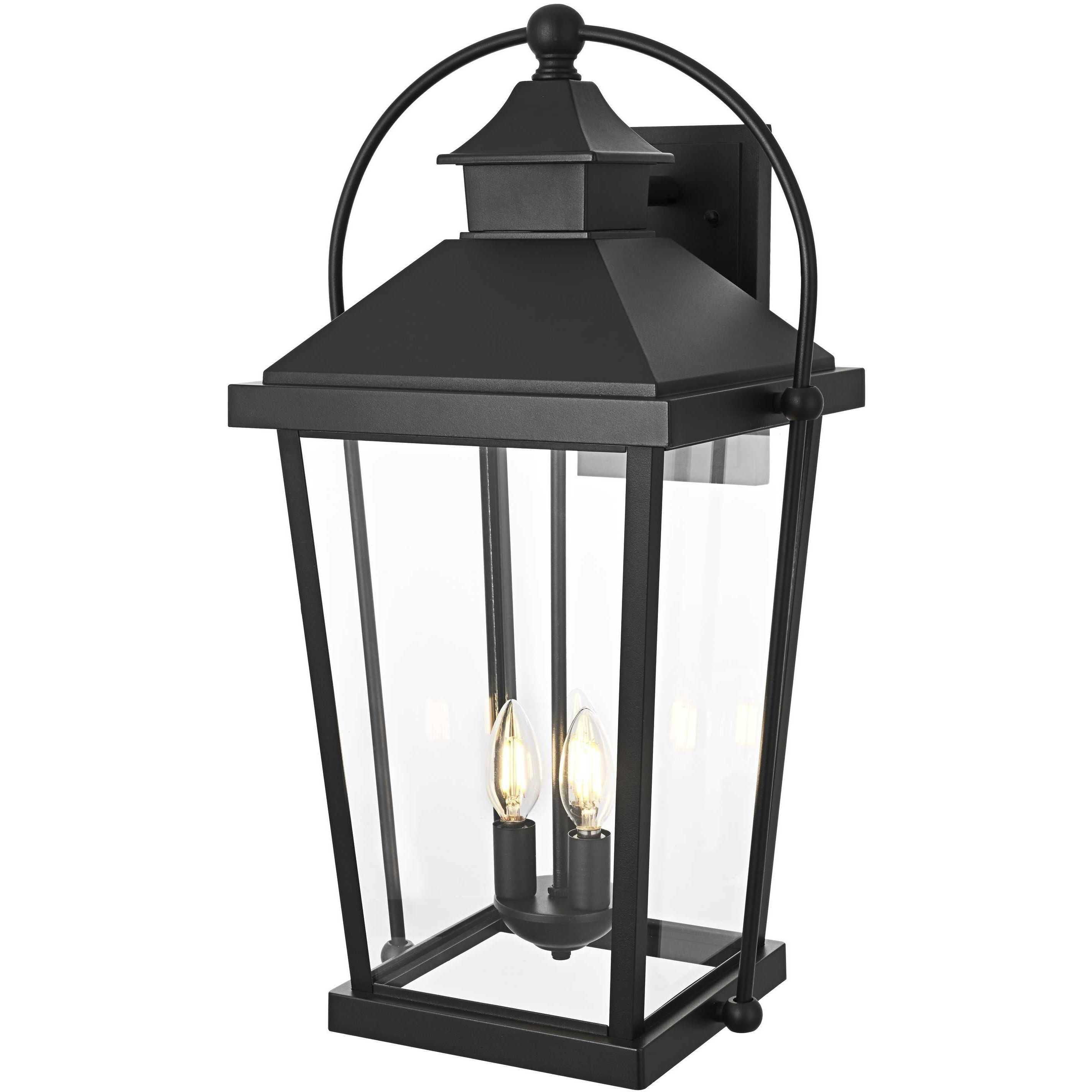 Luz 3 Light 24 inch Black Outdoor Wall Sconce