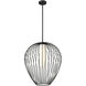 Savanti 1 Light 22 inch Matte Black Pendant Ceiling Light