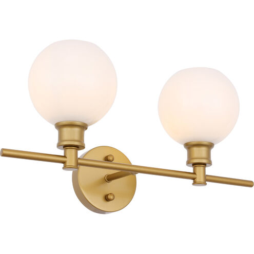 Syracuse 2 Light 19 inch Brass Wall sconce Wall Light