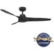 Mosley 52 inch Matte Black Outdoor Ceiling Fan