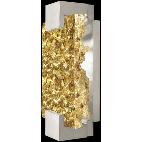 Terra Wall Sconce Wall Light in Silver, Antique Gold Leaf Studio Glass