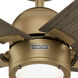 Erling 52 inch Luxe Gold with Warm Grey Oak Blades Ceiling Fan
