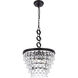 Nordic 4 Light 16 inch Black Pendant Ceiling Light