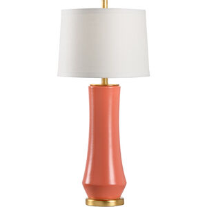 Jamie Merida 31 inch 100.00 watt Coral Matte Glaze/Antique Gold Leaf Table Lamp Portable Light