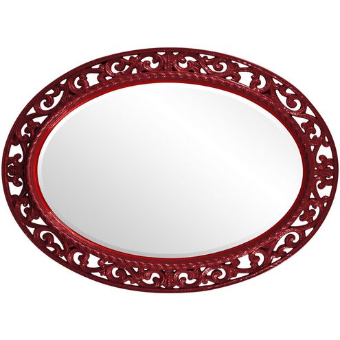 Suzanne 37 X 27 inch Burgundy Mirror