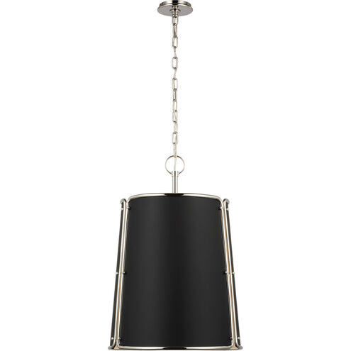 Carrier and Company Hastings 3 Light 18 inch Polished Nickel Pendant Ceiling Light in Black, Medium
