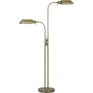 Pharmacy 58 inch 60 watt Antique Brass Floor Lamp Portable Light, Dual Height