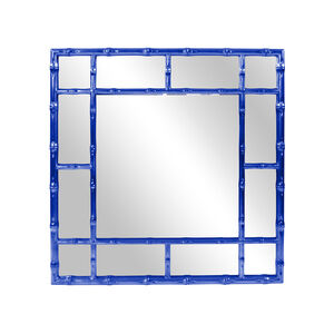 Bamboo 40 X 40 inch Glossy Royal Blue Wall Mirror