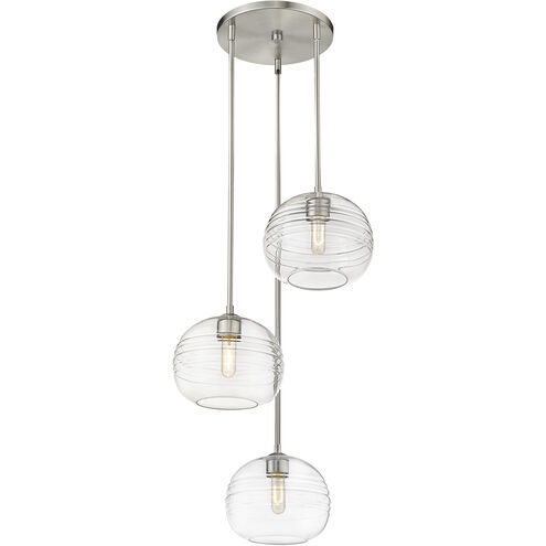 Harmony 3 Light 20 inch Brushed Nickel Chandelier Ceiling Light