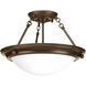 Tucker 2 Light 15.25 inch Antique Bronze Semi-Flush Mount Ceiling Light