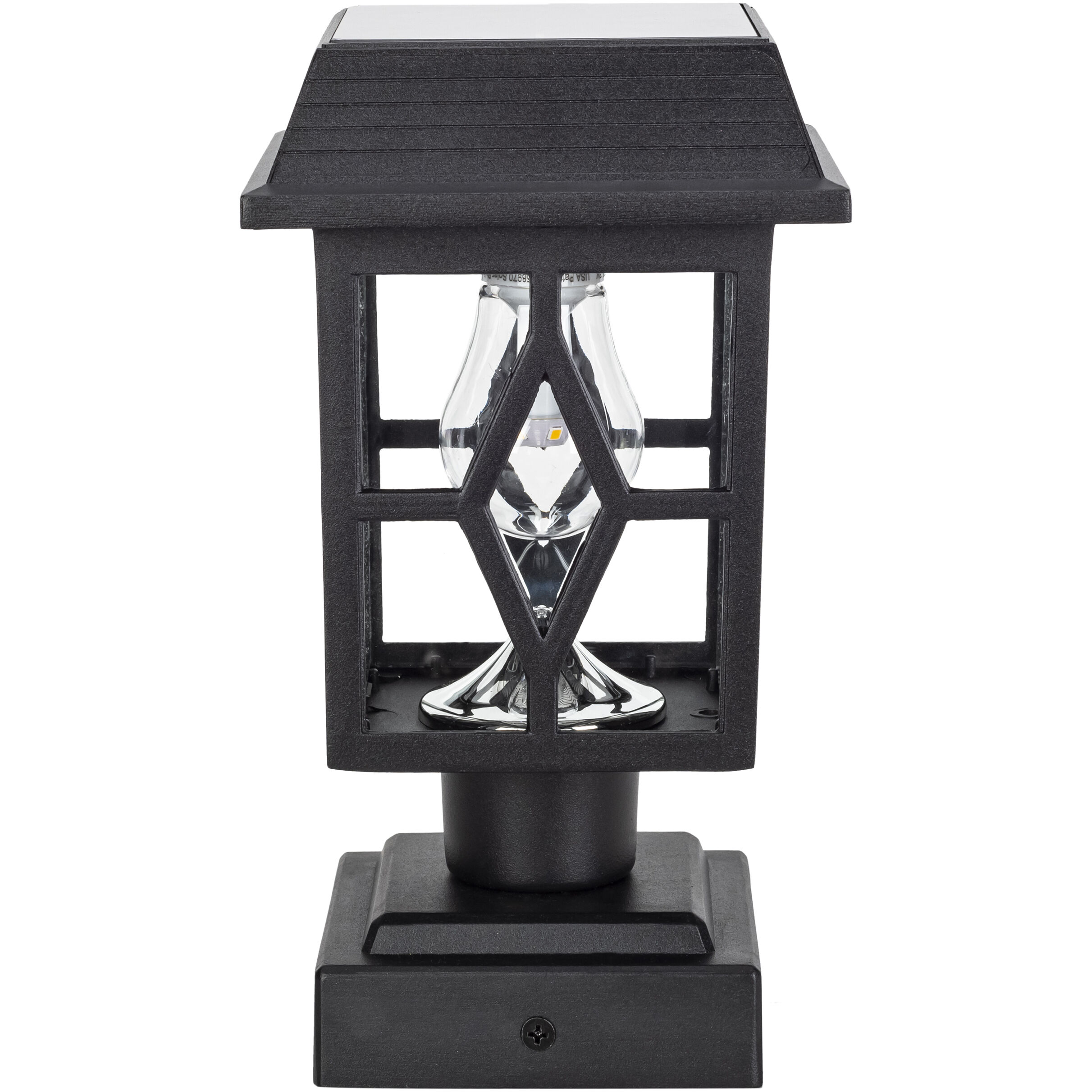 Luna II 1 Light 5 inch Black Pergola Light, Solar