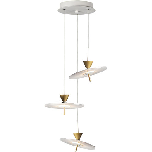 Circuit LED 17 inch Matte White Multi-Light Pendant Ceiling Light