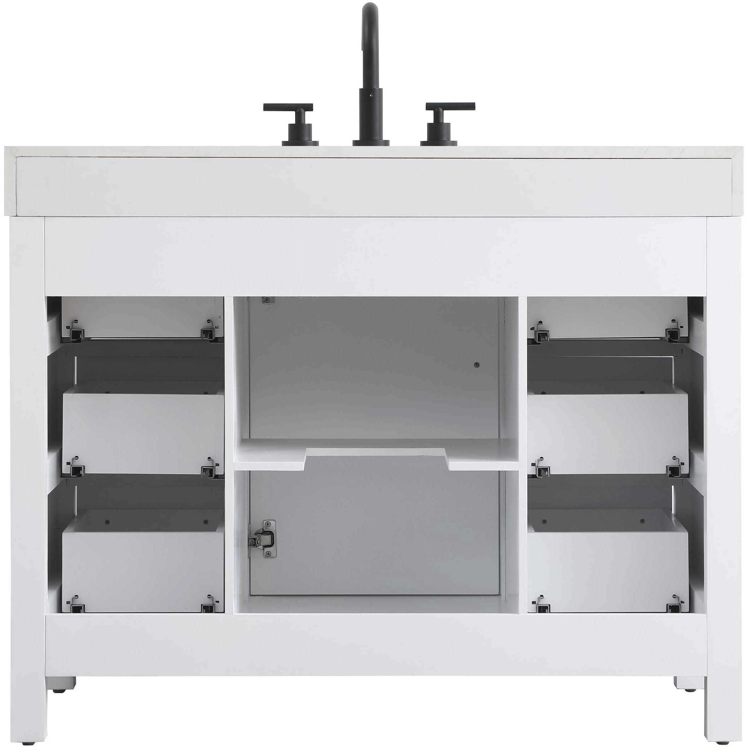 Nathan 42 X 34 inch White Bathroom Vanity Cabinet