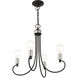 Bari 4 Light 20 inch Black with Brushed Nickel Accents Chandelier Ceiling Light