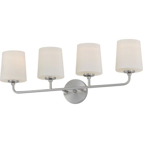 Bristol 4 Light 29 inch Satin Nickel Bath Vanity Wall Light