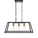 Resolute 3 Light 25 inch Brass and Black Pendant Ceiling Light