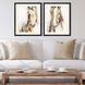 Animals Brown and Beige and White and Black Framed Art