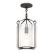 Bow 1 Light 9.8 inch Oil Rubbed Bronze Semi-Flush Ceiling Light in Clear