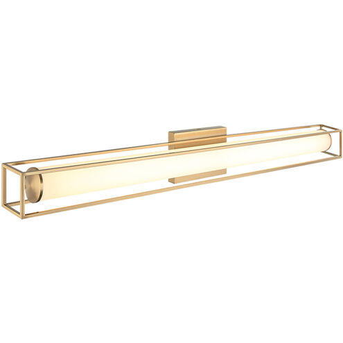 Flannigan LED 35.38 inch Aged Gold Brass Bath Vanity Light Wall Light