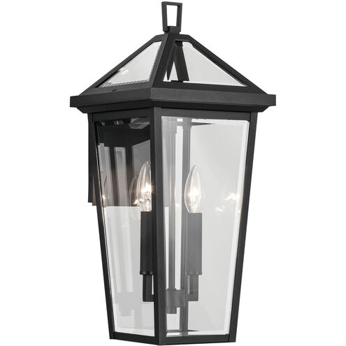 Regence 2 Light 19.25 inch Black Textured Outdoor Wall, Medium