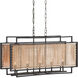 Boswell 5 Light 36 inch Natural/Black Chandelier Ceiling Light
