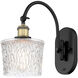 Ballston Niagra 1 Light 7 inch Black Antique Brass Sconce Wall Light
