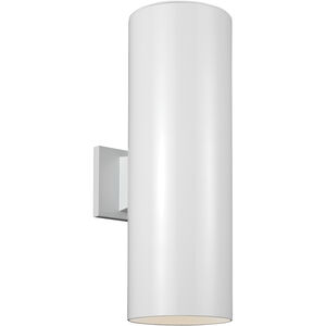 Outdoor Cylinders 2 Light 18.25 inch White Outdoor Wall Lantern