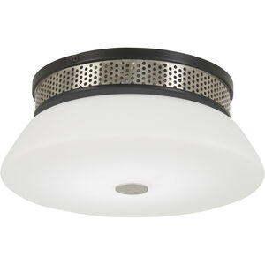 Tauten LED 12 inch Coal With Brushed Nickel Flush Mount Ceiling Light