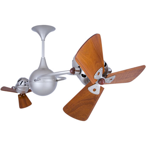 Matthews-Gerbar Italo Ventania 62 inch Brushed Nickel with Mahogany Blades Ceiling Fan, Matthews-Gerbar