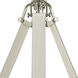 Bergamo 6 Light 29 inch Polished Nickel with White Chandelier Ceiling Light
