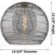 Ballston Deco Swirl 1 Light 14 inch White and Polished Chrome Pendant Ceiling Light