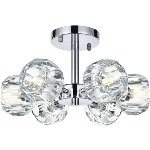 Eren 6 Light 14 inch Chrome Flush Mount Ceiling Light