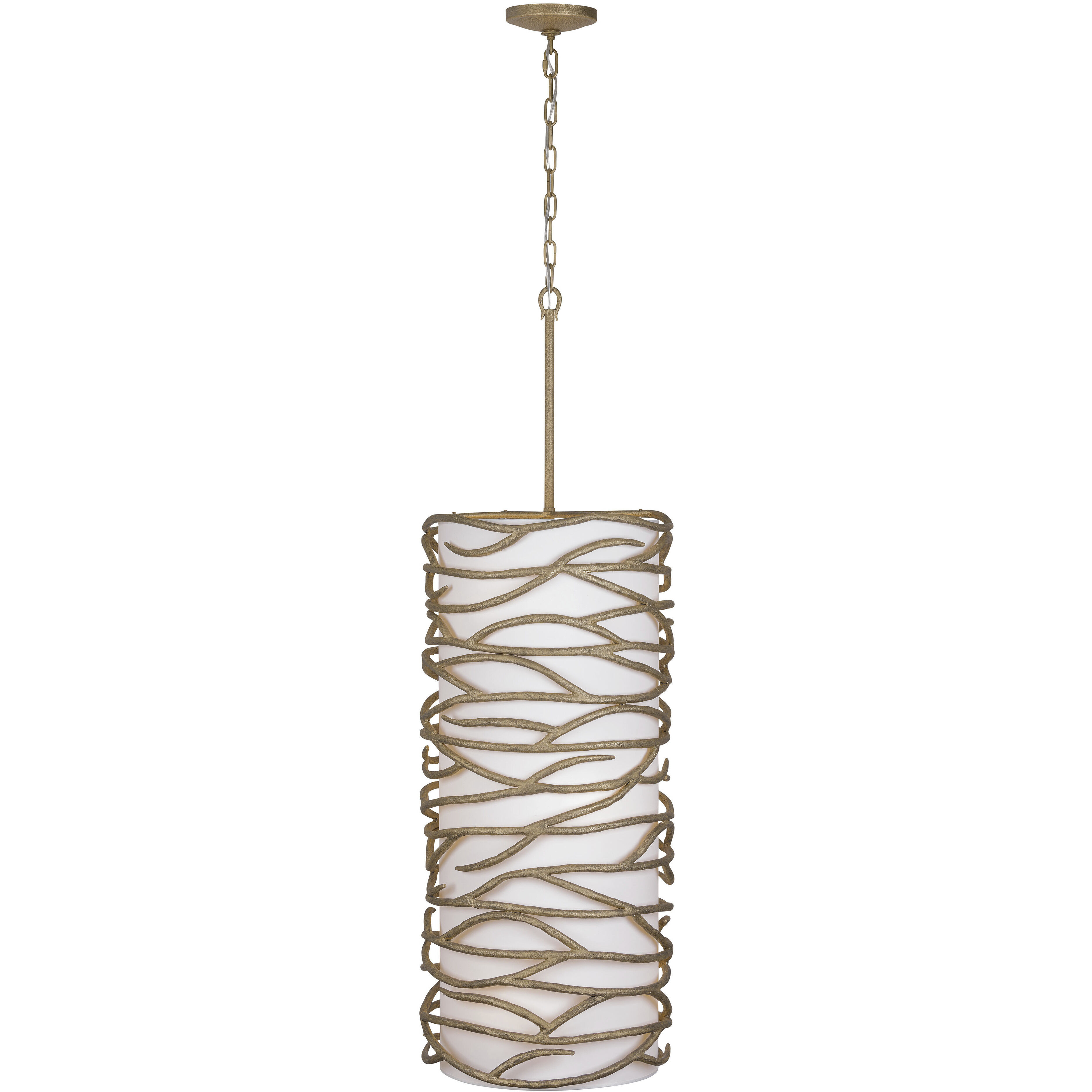 Branch Reality 9 Light 16 inch Textured Ashen Gold Foyer Pendant Ceiling Light