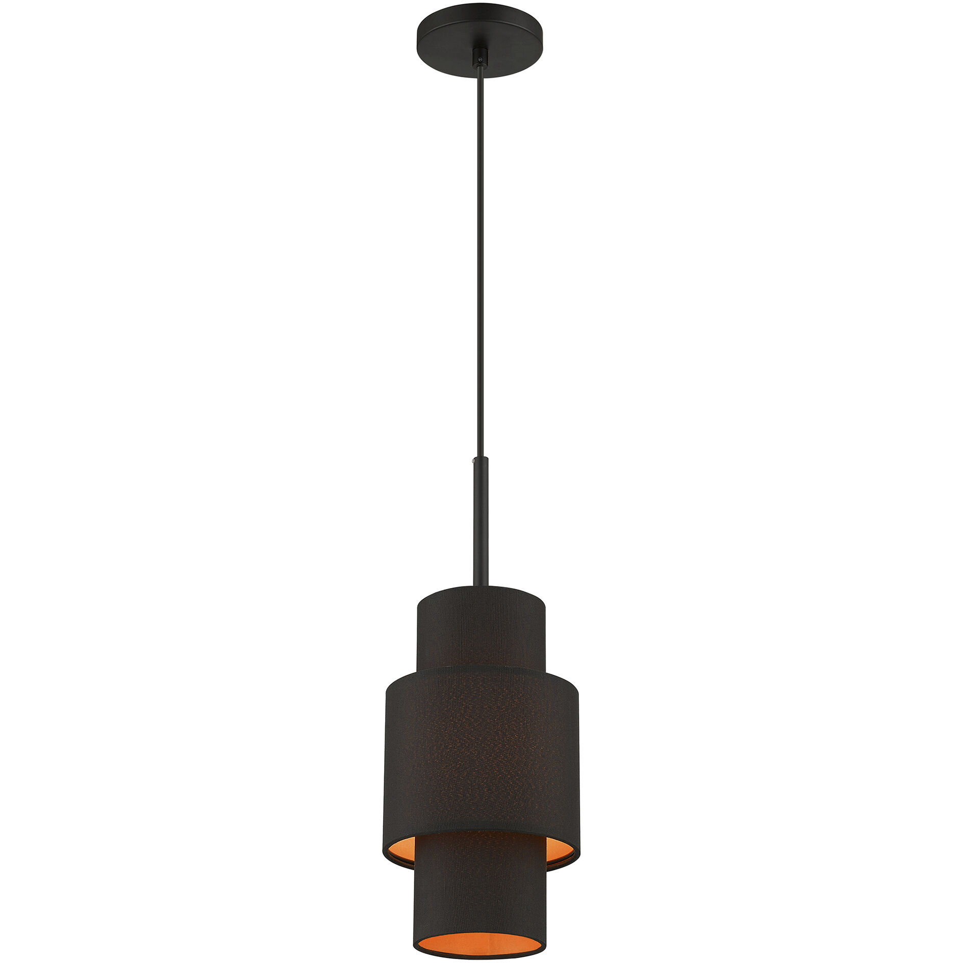 Sentosa 1 Light 7 inch Black Pendant Ceiling Light