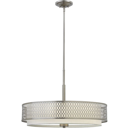 Jules LED 26 inch Brushed Nickel Chandelier Ceiling Light, Semi-Flush Mount